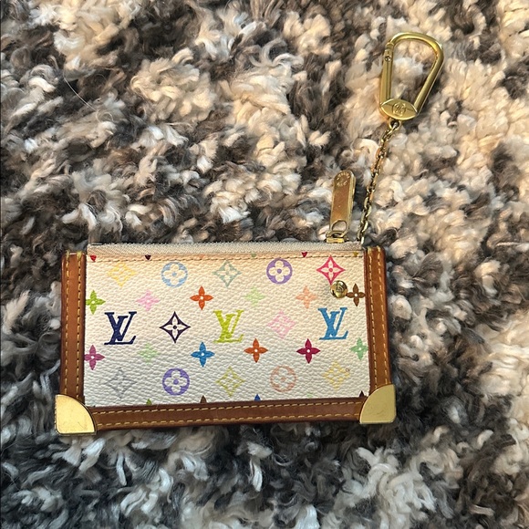 Louis Vuitton Monogram Multicolore Key Pouch in White with Multicolor Logo - Picture 2 of 15